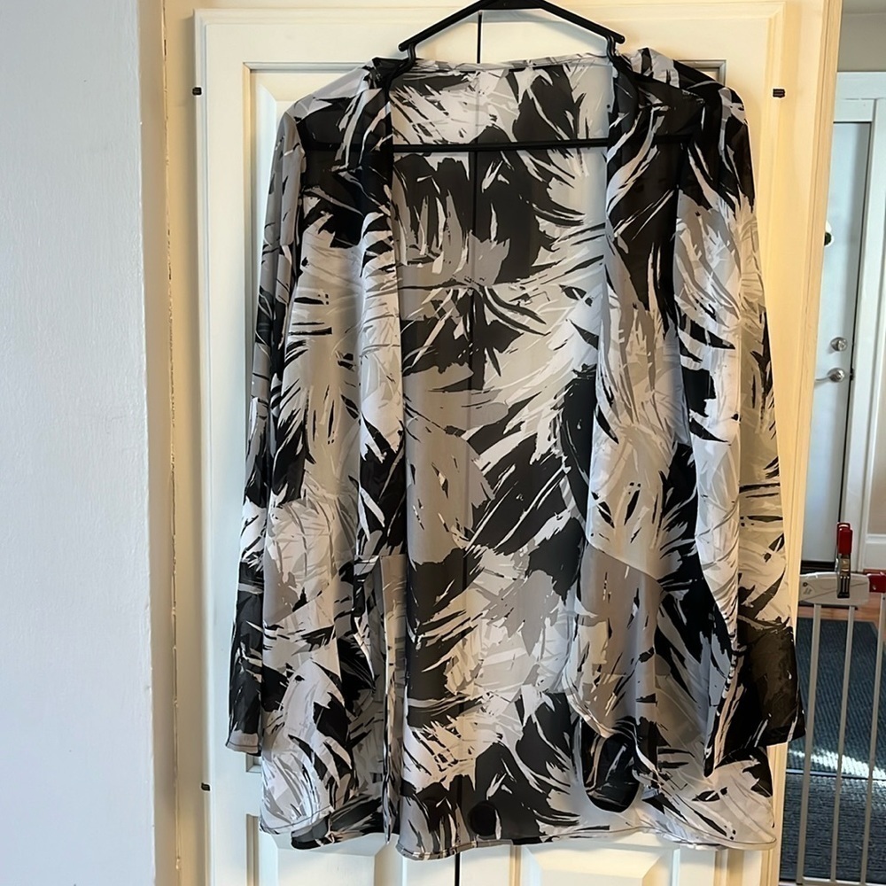 Women’s Kimono One Size Black/White